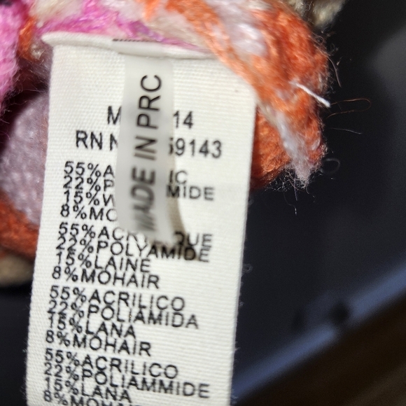 FRNCH Colorful Wave Pattern Sweater mohair blend - Picture 3 of 4